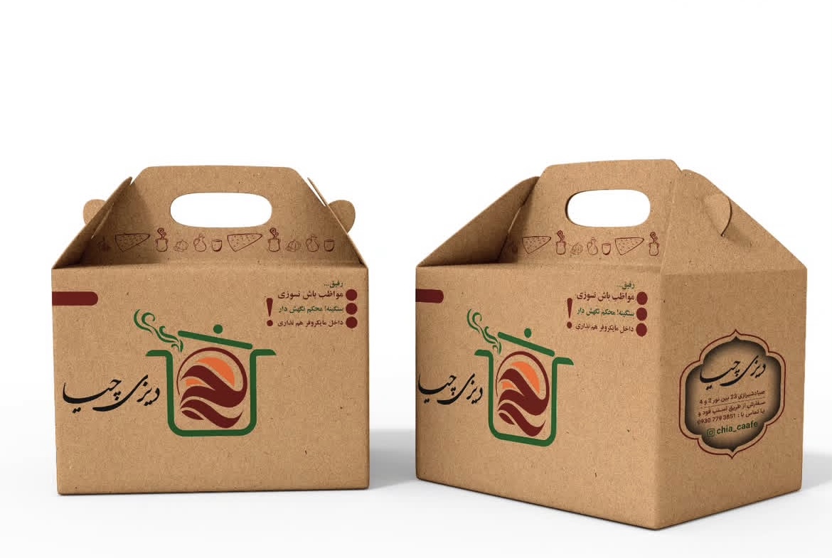 بسته بندی جعبه فست فود ژیان