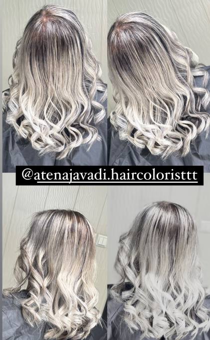 آموزش و رنگ مو آتنا جوادی