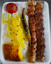 چلو‌کباب لقمه